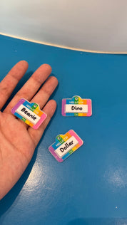 Rainbow Name Signage Charm