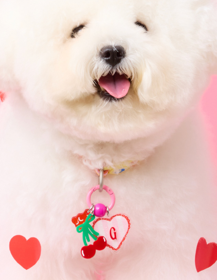 Pink Heart Signage Initial : Mon Cheri