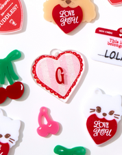 Pink Heart Signage Initial : Mon Cheri