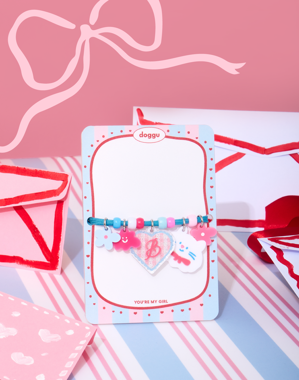 My girl necklace PINK HEART SET - MD'S PICK