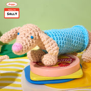 Four legged crochet baby Surprise bag
