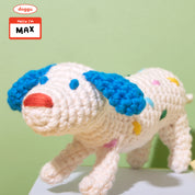 Four legged crochet baby Surprise bag