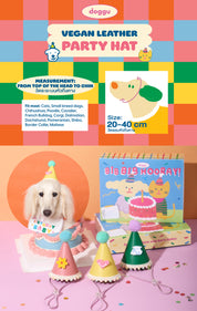 Vegan leather birthday party hat