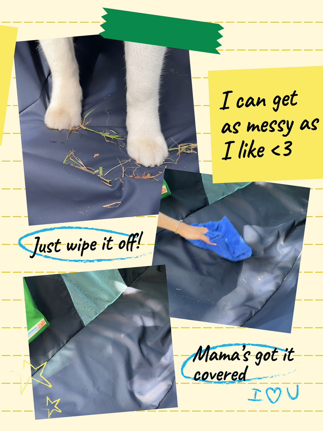 Car Seat Cover : Dirty Paws Welcome
