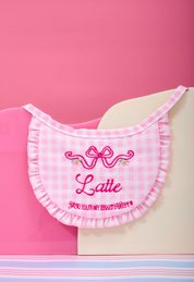Personalise Pink Checkered Pet bib
