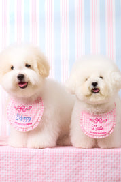 Personalise Pink Checkered Pet bib