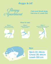 Cat Harness Sleepy Apartment