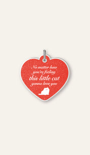 No matter red heart (Cat) Charm